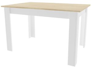 Jedálenský stôl VALDI 120x80 dub sonoma s bielymi nohami