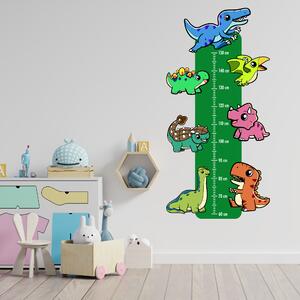 PIPPER. Textilná nálepka na stenu "Detský meter - Dinosaury"