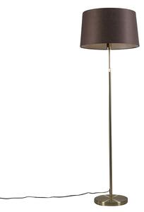 Stojacia lampa zlatá / mosadz s hnedým tienidlom nastaviteľná 45 cm - Parte