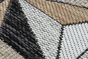 Dywany Łuszczów Kusový koberec Cooper Sisal Mosaic 22222 ecru/black – na von aj na doma - 160x220 cm