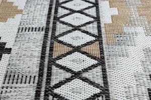 Dywany Łuszczów Kusový koberec Cooper Sisal Aztec 22235 ecru/black – na von aj na doma - 140x190 cm