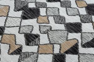 Dywany Łuszczów Kusový koberec Cooper Sisal Diamonds 22217 ecru/black – na von aj na doma - 120x170 cm