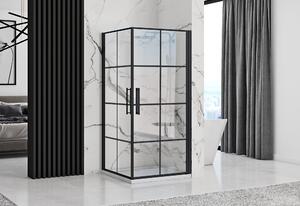 Rea - Sprchovací kút Rubik - čierna / transparentná - 90x90 cm - L / P