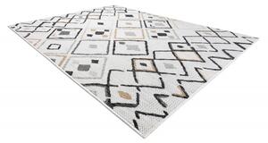 Dywany Łuszczów Kusový koberec Cooper Sisal Diamonds 22236 ecru/black – na von aj na doma - 80x150 cm