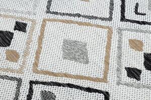 Dywany Łuszczów Kusový koberec Cooper Sisal Diamonds 22236 ecru/black – na von aj na doma - 80x150 cm