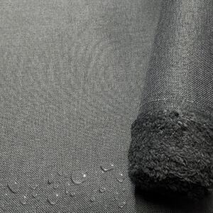 Nepremokavá látka imitujúca ľan 202, farba tmavo šedá, metráž 160 cm
