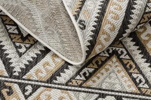 Dywany Łuszczów Kusový koberec Cooper Sisal Aztec 22224 ecru/black – na von aj na doma - 140x190 cm