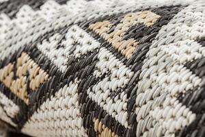 Dywany Łuszczów Kusový koberec Cooper Sisal Aztec 22224 ecru/black – na von aj na doma - 80x150 cm