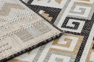 Dywany Łuszczów Kusový koberec Cooper Sisal Aztec 22218 ecru/black – na von aj na doma - 140x190 cm