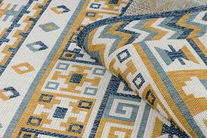 Dywany Łuszczów Kusový koberec Cooper Sisal Aztec 22218 ecru/navy – na von aj na doma - 80x150 cm