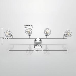 Lindby Giada stropné LED svietidlo štvor-plameňové