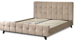 Čalúnená posteľ Lino 160x200 cm velvet béžová | jaks
