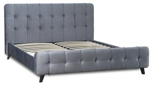 Čalúnená posteľ Lino 160x200 cm velvet sivá | jaks
