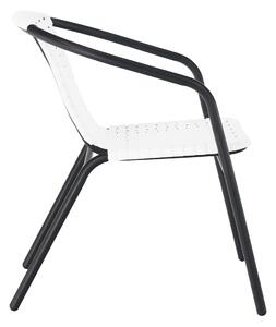 KONDELA Záhradná stolička, biela/čierna, BERGOLA
