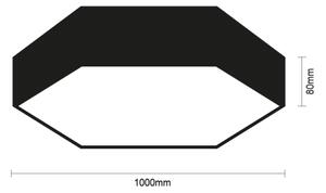 LED stropné svietidlo LED/200W/230V 3000/4000/6500K priemer 100 cm čierne