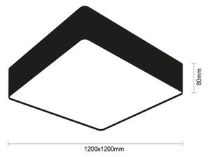LED stropné svietidlo LED/480W/230V 3000/4000/6500K 120x120 cm čierne