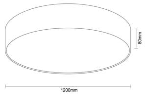 LED stropné svietidlo LED/300W/230V 3000/4000/6500K priemer 120 cm biele