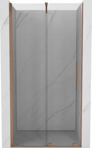 Mexen Velar posúvacie sprchové dvere 90 cm, Priehľadné, kefovaná meď - 871-090-000-01-65