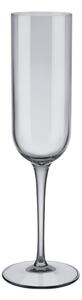 Sada 4 sivých pohárov na šampanské Blomus Mira, 210 ml