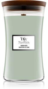 Woodwick Warm Wool vonná sviečka s dreveným knotom 610 g
