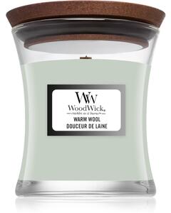 Woodwick Warm Wool vonná sviečka s dreveným knotom 85 g