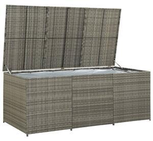 Záhradný úložný box sivý 180x90x70 cm polyratanový