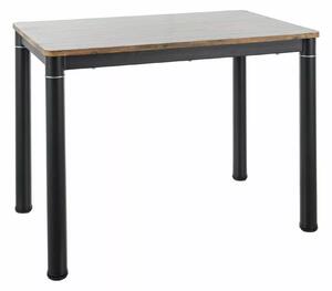 DAMAR stôl jedálenský 100x60cm,orech VINTAGE/čierna