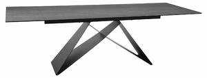 WESTIN CERAMIC stôl jed.(160-240)X90, sv.sivá PIETRA DI SAVOIA /čierna