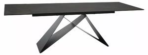 WESTIN CERAMIC stôl jedálenský (160-240)X90, hnedá OSSIDO BRUNO/čierna