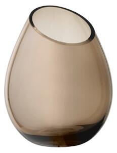 Hnedá sklenená váza Blomus Raindrop, výška 24 cm