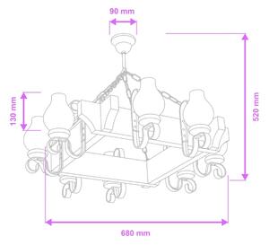 Brilagi - Luster na reťazi QUEEN 8xE14/40W/230V buk