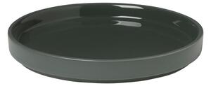 Tmavozelený keramický tanier Blomus Pilar, ø 14 cm