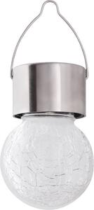 Rabalux Strieborný LED RGB solárny závesný lampáš Yola 0,06W 7850