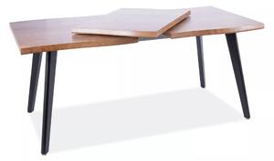 Signal Jedálenský stôl FRESNO, dub artisan/čierny rám 120(180)X80