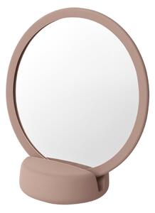 Ružové stolové kozmetické zrkadlo Blomus Sono, výška 18,5 cm