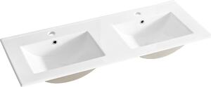 Umyvadlová skrinka s dvoma umývadlami, 120 cm