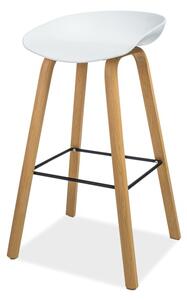 Barová stolička STANG dub/biela