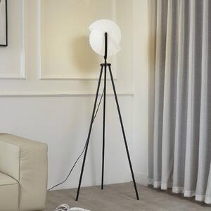 Stojacia lampa Lucande Helva, 150 cm, biela/čierna, otočná