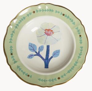 Ručne vyrobený porcelánový tanier na cestoviny Botanica