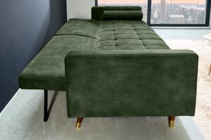 Dizajnová rozkladacia sedačka Walvia 196 cm zelená