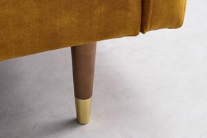 Dizajnová rozkladacia sedačka Walvia 196 cm horčicová žltá