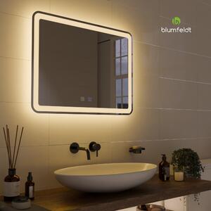 Blumfeldt Caledonian, LED kúpeľňové zrkadlo, IP44 LED-dizajn, 3 teploty farieb, 50 x 70 cm, stmievateľné, funkcia proti zahmlievaniu, dotykové tlačidlo