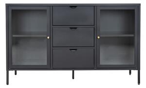 Čierna kovová komoda 140x85 cm Dalby – House Nordic
