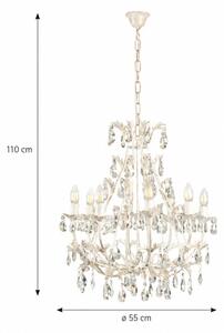 ONLI - Luster na reťazi BOTTE 8xE14/6W/230V biela