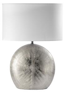 ONLI - Stolová lampa CERAMICA 1xE27/15W/230V 51 cm strieborná/biela
