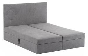 DREVONA® Manželská boxspring posteľ bez nôh svetlo šedá ZOYA 180, Soro 90