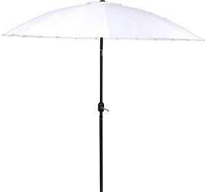 Camp Active slnečník Ochrana pred slnkom na balkón a terasu - ⌀250 x 240 cm - Obdĺžnikový slnečník - Slnečník bez podstavca - Biely
