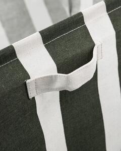 Úložný textilný kôš Wide Green Stripes