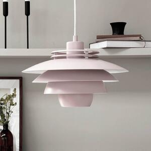 Dyberg Larsen závesná lampa Ejka mini, ružová, Ø 30 cm, kov