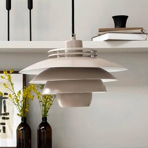 Dyberg Larsen závesná lampa Ejka mini, béžová, Ø 30 cm, kov